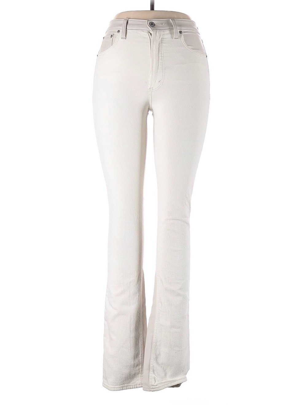 Abercrombie & Fitch White The Slim Straight High-Rise Jeans 25L
